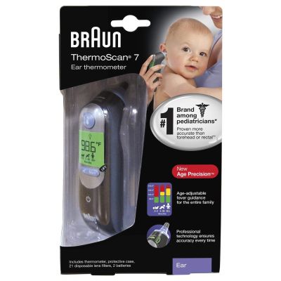 Braun ThermoScan 7 Ear Thermometer with Fever Guidance Black Edition
