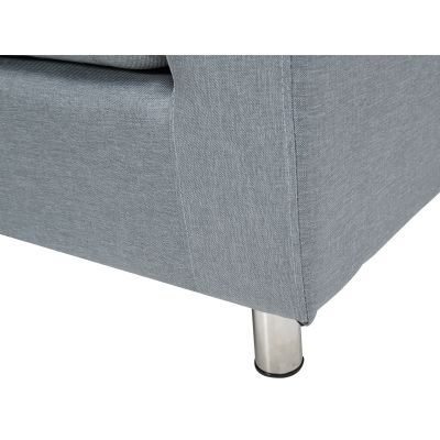 Seattle 3-Seater Fabric Sofa Couch with Chaise - Grey