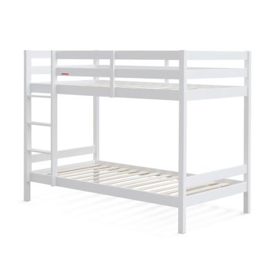 MAROON Single Wooden Bunk Bed Frame - WHITE