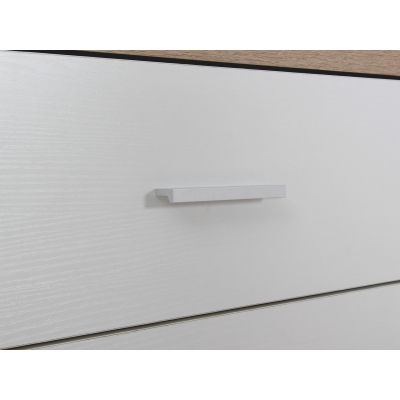 Bram Low Boy 8 Drawer Chest Dresser - Oak + White