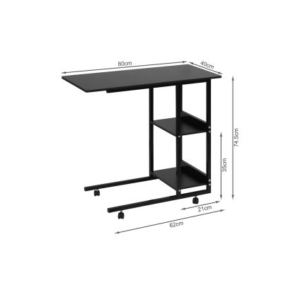 80 x 40 Laptop Stand Side Table - Black