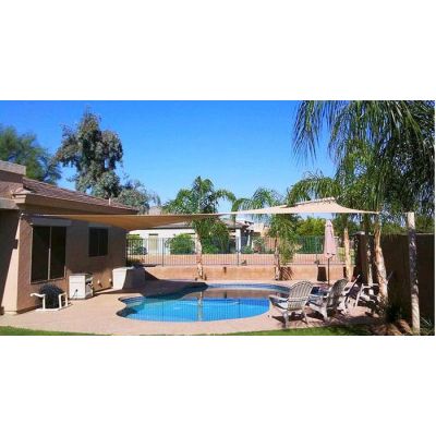 TOUGHOUT Shade Sail Square 5m x 5m - DESERT SAND