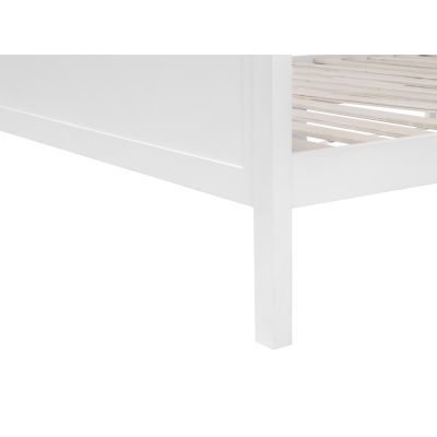 KAMET Double Wooden Bed Frame - WHITE