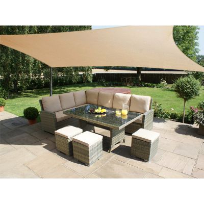 TOUGHOUT Shade Sail Rectangle 4m x 6m - DESERT SAND