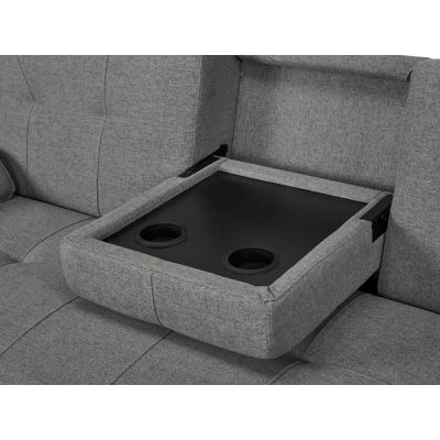 VENICE 3 Seater Sofa bed with Cup Holders - DARK GREY