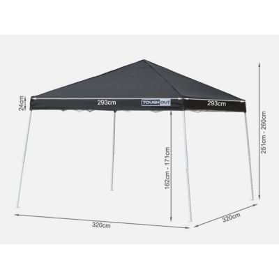 TOUGHOUT Zephyr Pop Up Gazebo 3x3M GREY