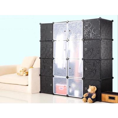 Wardrobe Organiser Storage System Shelving Cabinet 16-Door