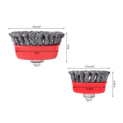 Twist Knot Wire Wheel Cup Brush 4PCS Set