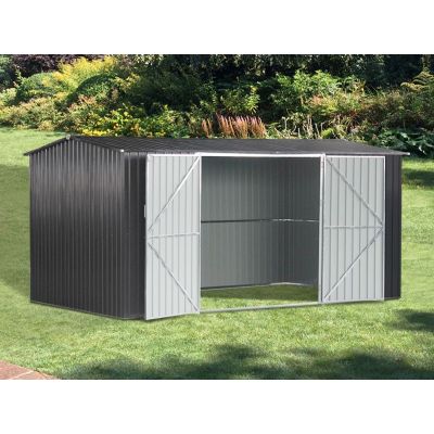 TOUGHOUT Garden Shed 2.6M x 4.1M x 2.1M BLACK