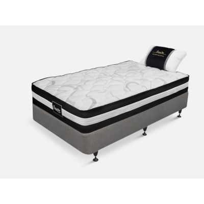 VINSON Fabric Single Bed with Ultra Comfort Mattress - GREY