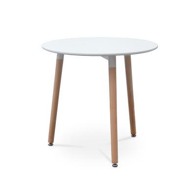 FINLEY Dining Table Round 80x76cm WHITE