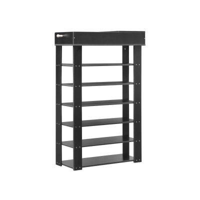 TAHUNA 7 Tiers Shoe Rack Organiser Storage Shelf - BLACK