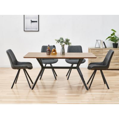 CLAUDE Dining Table Rectangle 160x90cm - WALNUT