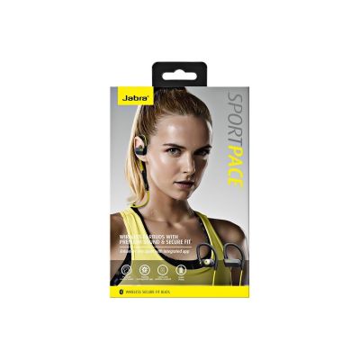 Jabra Sport Pace Wireless Music Earphones - Black & Yellow