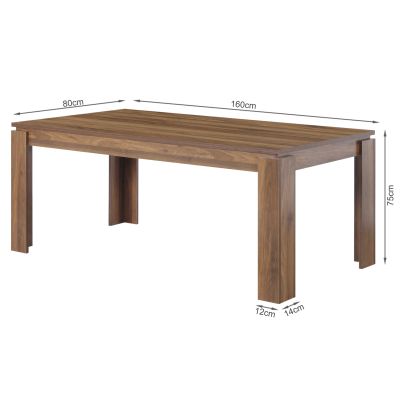 Azar Dining Table Rectangle 160 x 80cm - Walnut