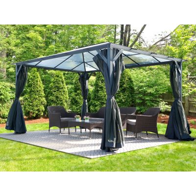 TOUGHOUT Patio Gazebo Aluminium Gazebo with Mosquito Netting 4x3M