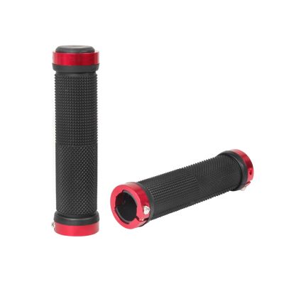 Dual Lock on Bicycle Bike Handlebar Grips 2PCS - RED