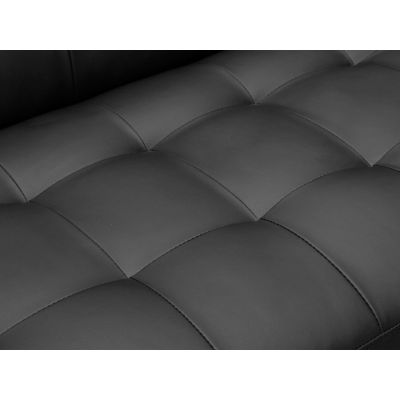 COLORADO 3 Seater Sofa Bed Futon with Chaise - BLACK
