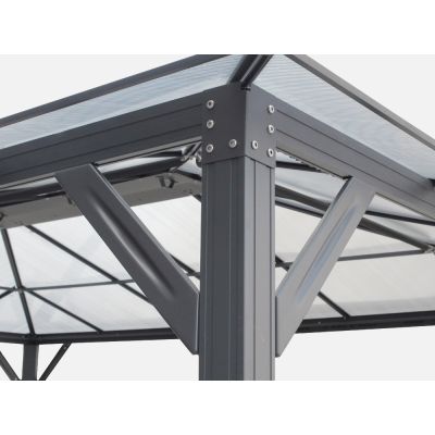 TOUGHOUT Patio Gazebo Aluminium Gazebo with Mosquito Netting 4x3M
