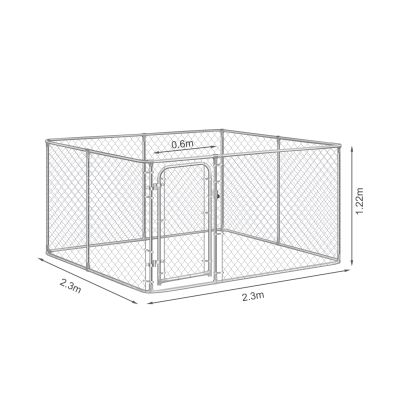 Bingo Dog Kennel and Run 2.3x2.3x1.22m
