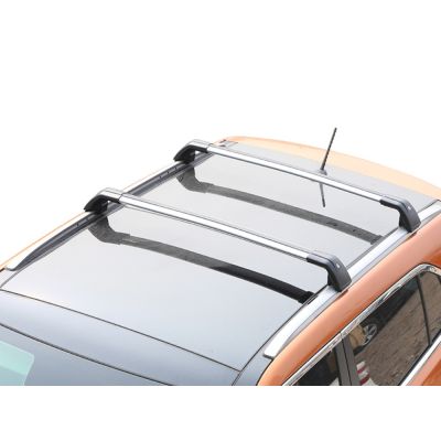 118-122cm Universal Car SUV Flush Rail Roof Rack 2PCS - SILVER