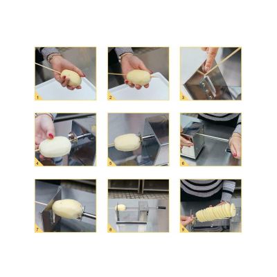 Spiral Potato Slicer Manual Chips Twister Cutter