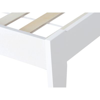 MERI Single Wooden Bed Frame - WHITE