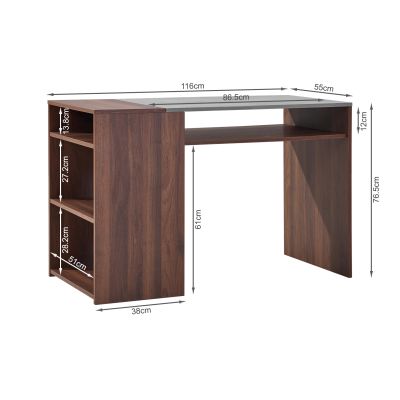 Willie 116cm Computer Desk - Walnut