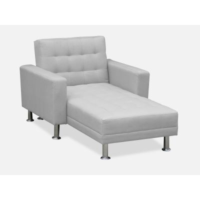 COLORADO 3 Seater Sofa Bed Futon with Chaise - LIGHT GREY