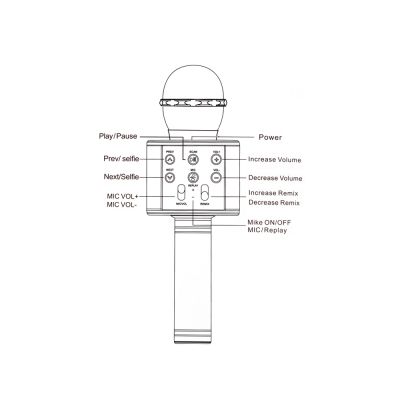 Karaoke Bluetooth Wireless Stereo Microphone