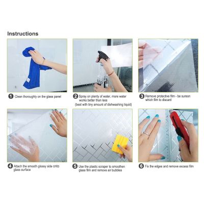 0.9m x 2m Window Frosted Glass Privacy Film