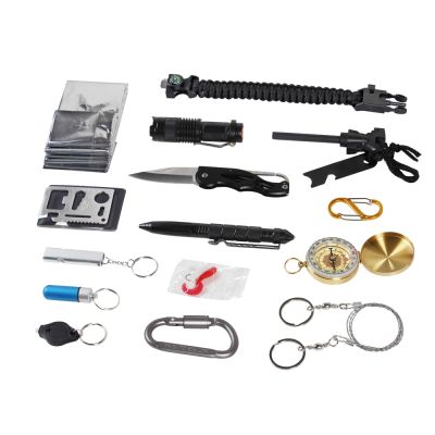 15 in 1 Survival Equipment Hiking Camping Tool Box Set