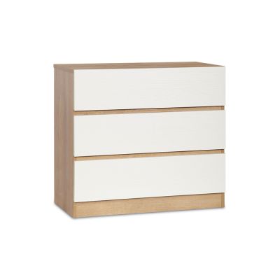 HARRIS Bedroom Storage Package 4PCS with Tallboy 6 Drawers - OAK + WHITE