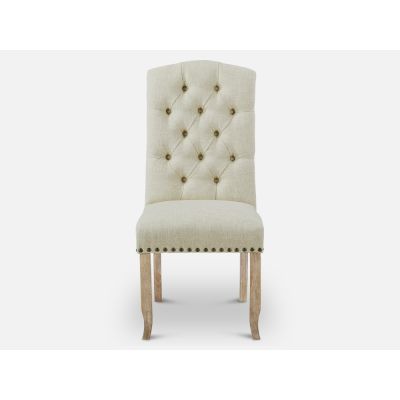 LAYLA 2PCS Upholstered Dining Chair - BEIGE