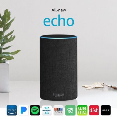 Amazon Echo 2nd Generation Smart Bluetooth Speaker - Charcoal Black