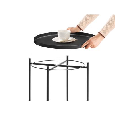 Ellison Round Side Table Coffee Table - Black