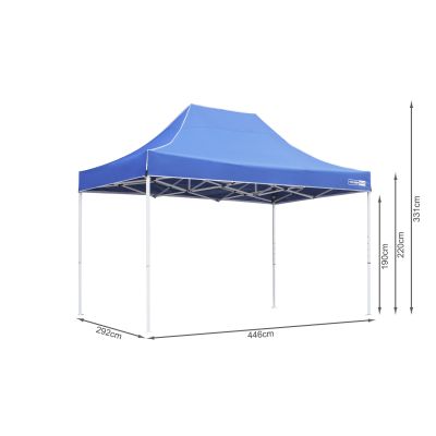 Toughout Thunderstorm Gazebo 3 x 4.5m - Blue