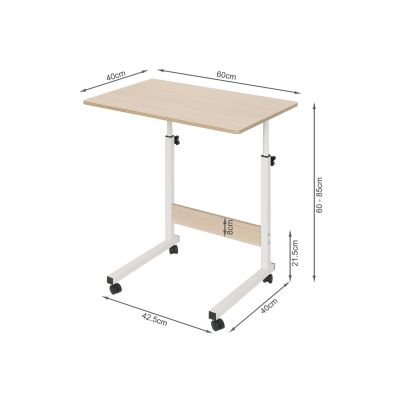 60 x 40cm Adjustable Laptop Stand Table - White