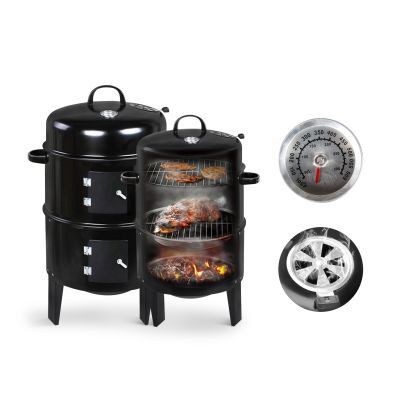 3 in 1 Charcoal BBQ Smoker Grill