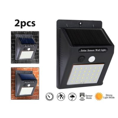 30 LED Wall Mounted Motion Solar Light  - Set of 2