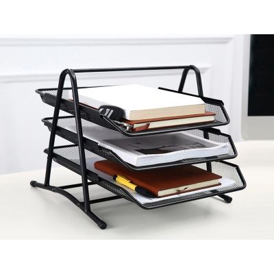 Desk Organiser File Tray Storage Rack 3 Tier