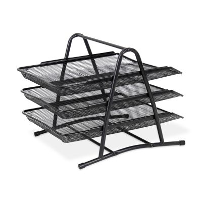 Desk Organiser File Tray Storage Rack 3 Tier