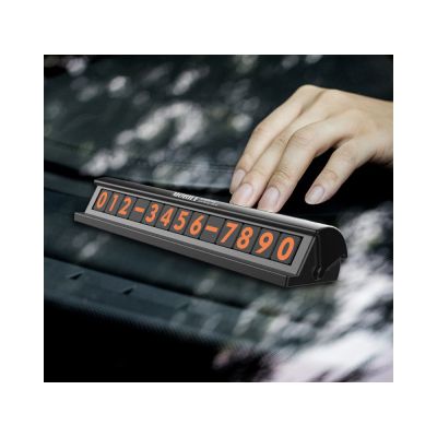 Temporary Parking Card Hidden Phone Number Card Plate