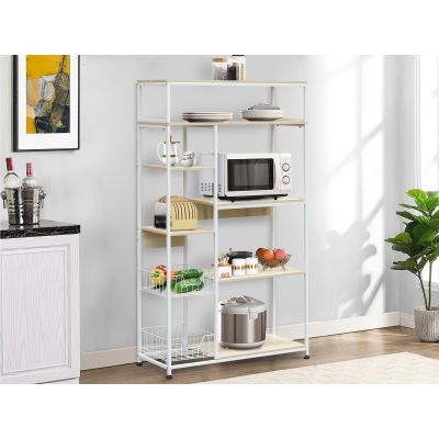 NYOS Kitchen Storage Shelf Microwave Stand with Baskets