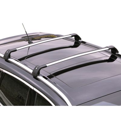 118-122cm Universal Car SUV Flush Rail Roof Rack 2PCS - SILVER