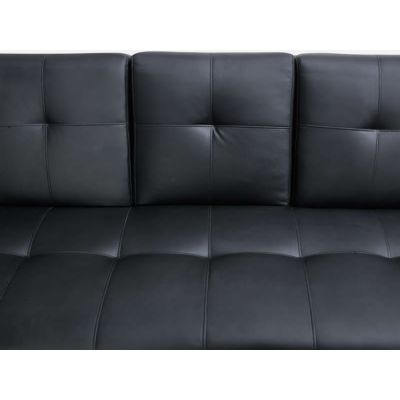 VENICE 3 Seater Sofa bed with Cup Holders - BLACK
