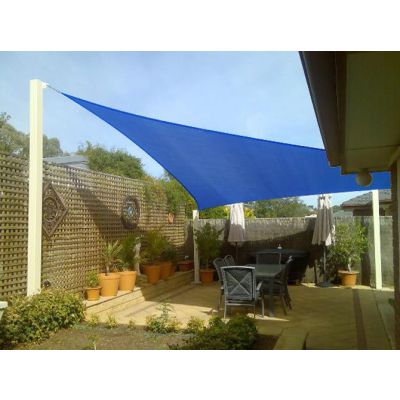 TOUGHOUT Shade Sail Triangle 5m x 5m x 5m - OCEAN BLUE
