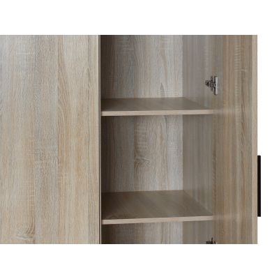 Bram 3 Door Wardrobe Cabinet - Oak