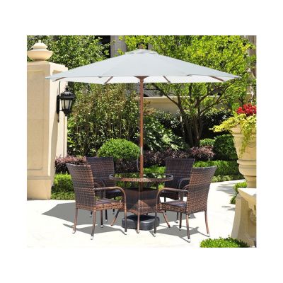 Outdoor Garden Patio Market Sun Umbrella - CREAM