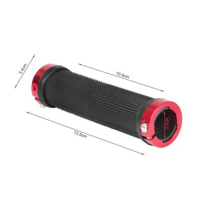 Dual Lock on Bicycle Bike Handlebar Grips 2PCS - RED
